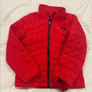 Kids The North Face Cherry Red Quilted Jacket